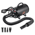 【toolupgrade】VEVOR 2800W/3.7HP Metal Housing Pet Grooming Dryer with Auto Shut-Off, Adjustable Speed, Temperature Control, 4 Nozzles, Extendable Hose, Heat Protection, Plastic Odor Prevention, Black