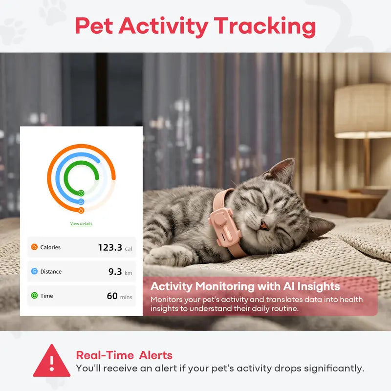 PetPhone for Dogs & Cats – 2-Way PetChat, AI-Powered Pet Sound Analysis & Activity Insights, GPS Tracker with Geofencing Alerts, Play Music, 37g Smart Pet Tracking Device, Gift for Pet Lovers