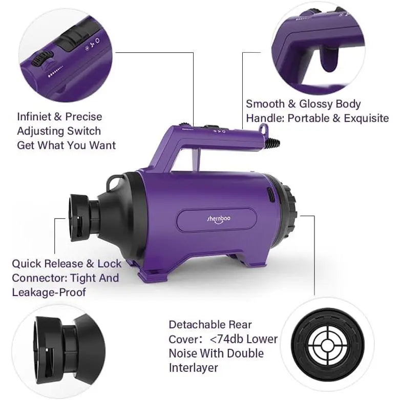 Dog Dryer High Velocity Professional Dog/Pet Grooming Force Hair Dryer/Blower quick blow
