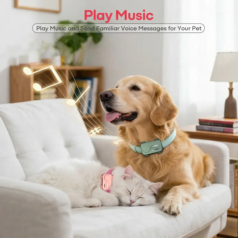 PetPhone for Dogs & Cats – 2-Way PetChat, AI-Powered Pet Sound Analysis & Activity Insights, GPS Tracker with Geofencing Alerts, Play Music, 37g Smart Pet Tracking Device, Gift for Pet Lovers