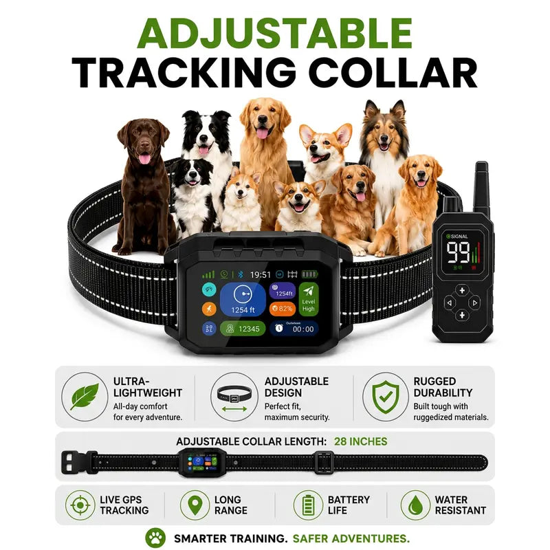 GPS Wireless Dog Collar Fence System - No Monthly Fee App Control, Custom Polygon Boundary & Remote Training, Free Phone Tracker for Up to 5 Pets, Virtual Electric Fence for Dogs, Black
