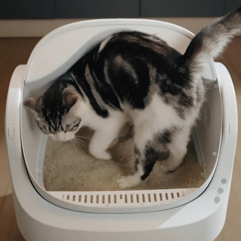 PetPivot AutoScooper Open-Top Automatic Self-Cleaning Cat Litter Box - Pull & Wrap, Odor-Free, Sealed Drawer Odor Traps, Up to 14 Days Scoop-Free, 6.5L/1.72Gal & 7L/1.85Gal Capacities, Limited-Time 80 Total Waste Bags (Extra 60 Included), Sohochic