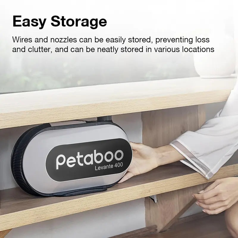 Petaboo Dog Dryer Super Quiet 40db Dog Blow Dryer PetGrooming High-velocity Force Blower with 3 Nozzles Adjustable Speed and Temperature Dog Hair Dryers for Grooming