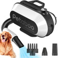 Petaboo Dog Dryer Super Quiet 40db Dog Blow Dryer PetGrooming High-velocity Force Blower with 3 Nozzles Adjustable Speed and Temperature Dog Hair Dryers for Grooming