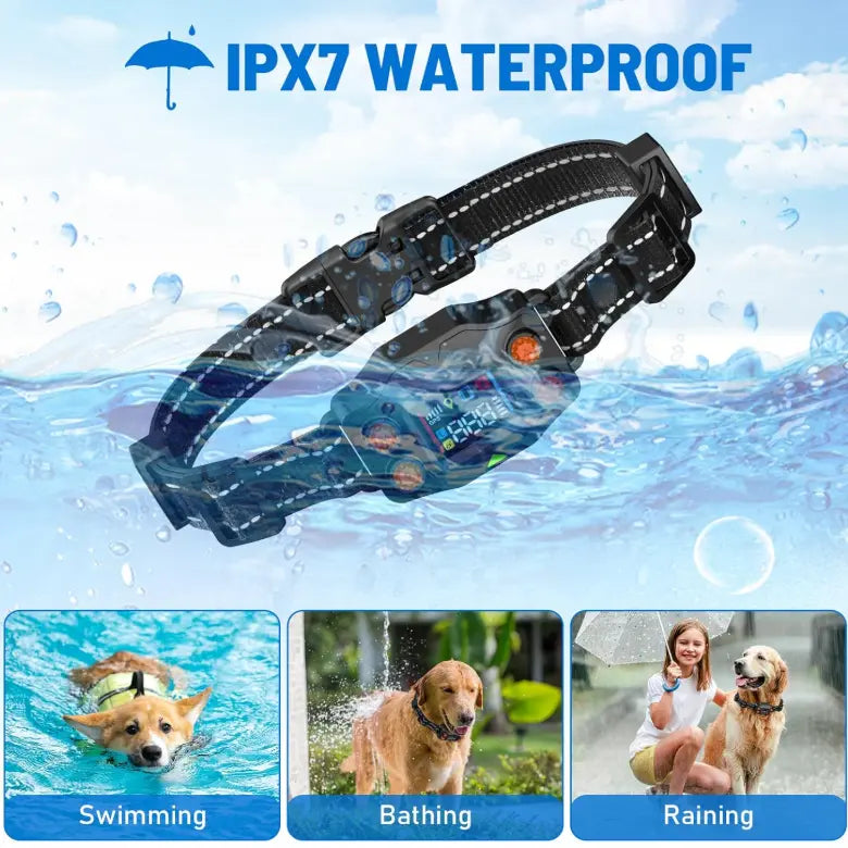 TQT GPS Wireless Dog Fence, 3 Warning Modes, Radius 25-999 Yards, IPX7 Waterproof Collar, Electric Fence for Dogs, Pet Containment System, Outdoor Use, for Dogs Over 16 Lbs