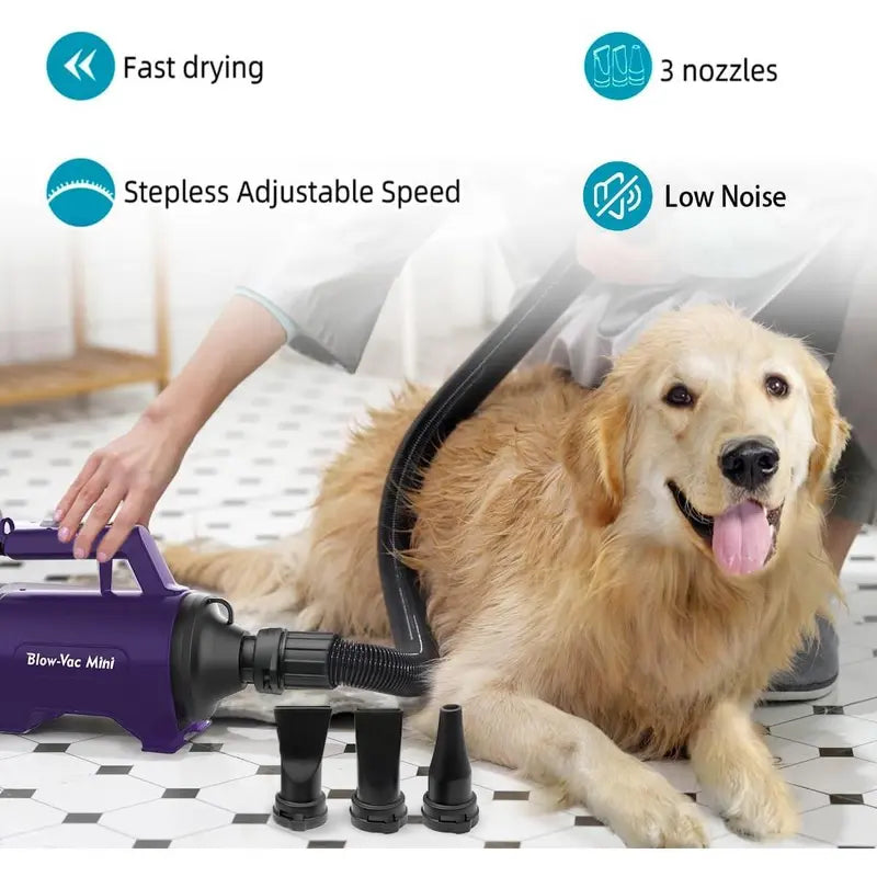 Dog Dryer High Velocity Professional Dog/Pet Grooming Force Hair Dryer/Blower quick blow