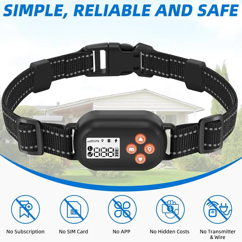 【BFCM】GPS Wireless Dog Fence, Pet Electric Containment System, IPX6 Waterproof/Rechargeable Collar, Beep/Vibration/Shock Correction Mode, for Dogs Over 20 Lbs