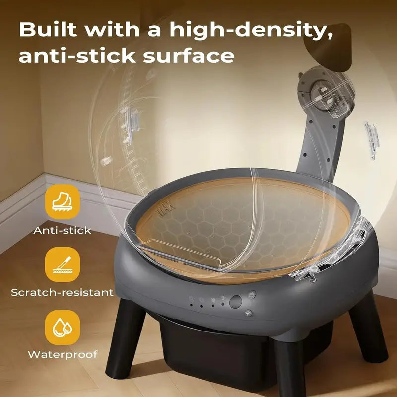 Self Cleaning Litter Box for Multiple Cats, E2 Automatic Cat Litter Box, Self-Cleaning Robot with Smart APP Control and Health Monitoring, Includes 2 Roll Trash Bag and Litter Mat, Grey