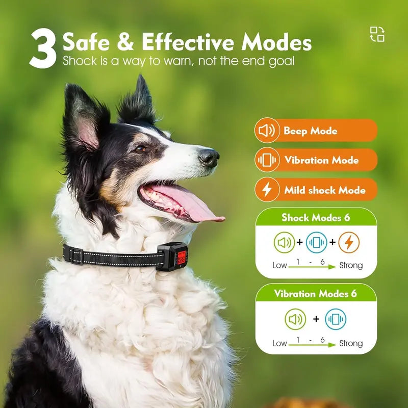 Automatic Wireless GPS Dog Fence Single Unit - Built for Yards, Farms, Beaches, IPX7 Waterproof, 33-999yd Range, No Wire/SIM/App Needed, Plastic Boundary Control, 0.24lb Rechargeable Titanium Vibration Safe Training Collar, 24-Hour Runtime for Long Outings