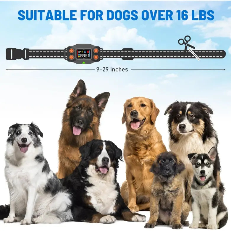 TQT GPS Wireless Dog Fence, 3 Warning Modes, Radius 25-999 Yards, IPX7 Waterproof Collar, Electric Fence for Dogs, Pet Containment System, Outdoor Use, for Dogs Over 16 Lbs