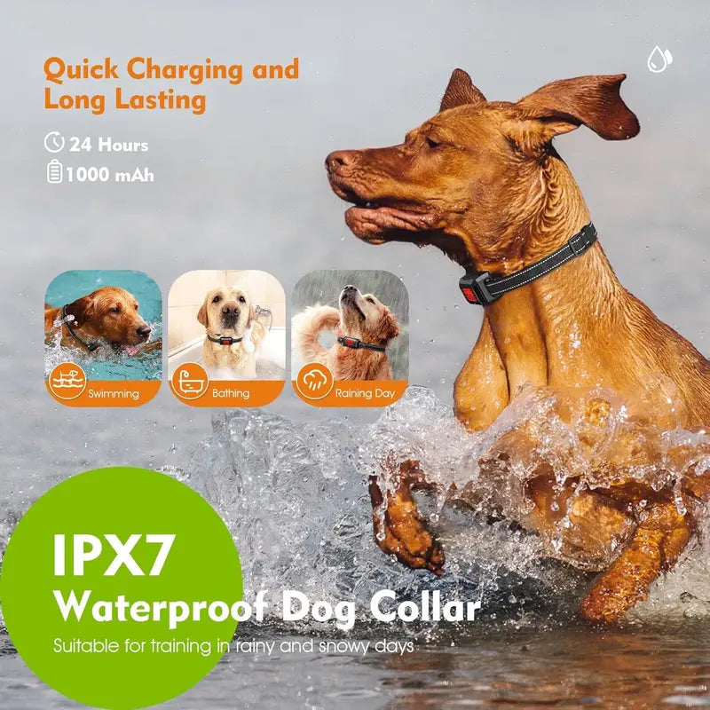 Automatic Wireless GPS Dog Fence Single Unit - Built for Yards, Farms, Beaches, IPX7 Waterproof, 33-999yd Range, No Wire/SIM/App Needed, Plastic Boundary Control, 0.24lb Rechargeable Titanium Vibration Safe Training Collar, 24-Hour Runtime for Long Outings